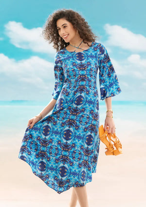 Twirl - Sweetheart Neck Tie-up Dress