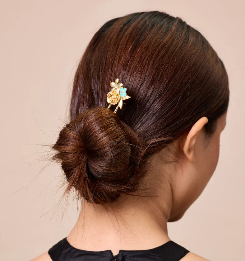Buy  Turquoise Bloom Bun Pin for women online