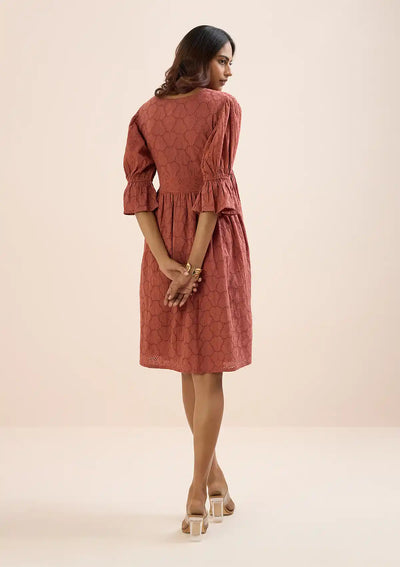 Anam - Schiffli Cut Panel Dress Price