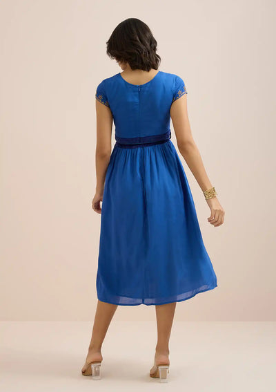 Naima - Cut panel embroidered dress