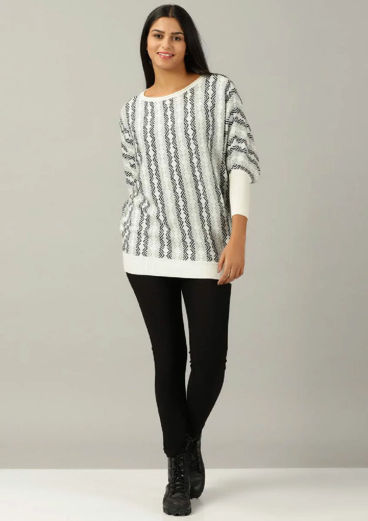 Batwing Pullover - White