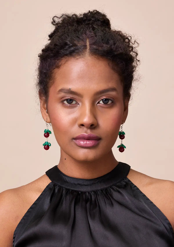The Cherry Drop Dangler Earrings