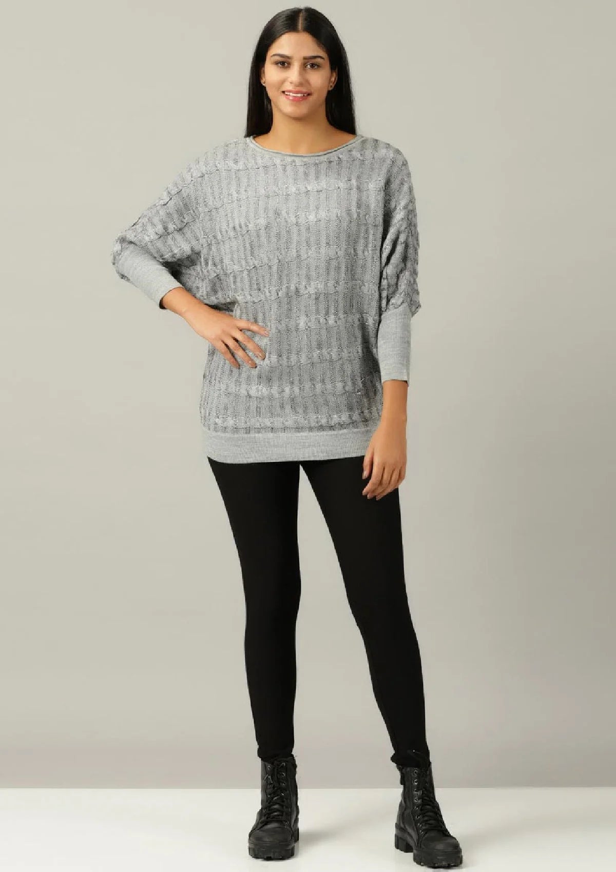 Grey Shimmer Pullover