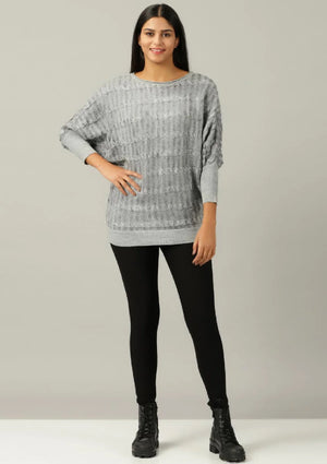 Grey Shimmer Pullover