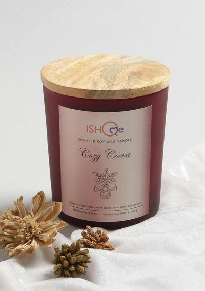 Scented Soy Wax Candle - Cozy Cocoa