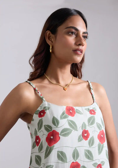 Kasumi - Printed Tier A-line Dress