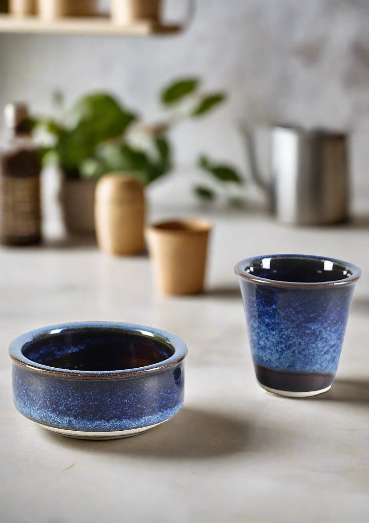 Filter coffee set - Blue Brown