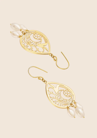 Light weight flat filigree earring Price