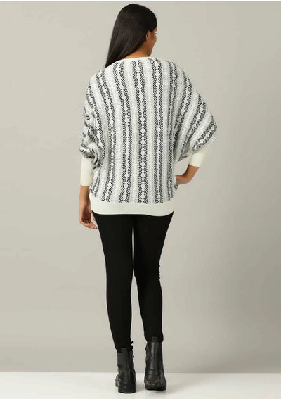 Batwing Pullover - White For Women