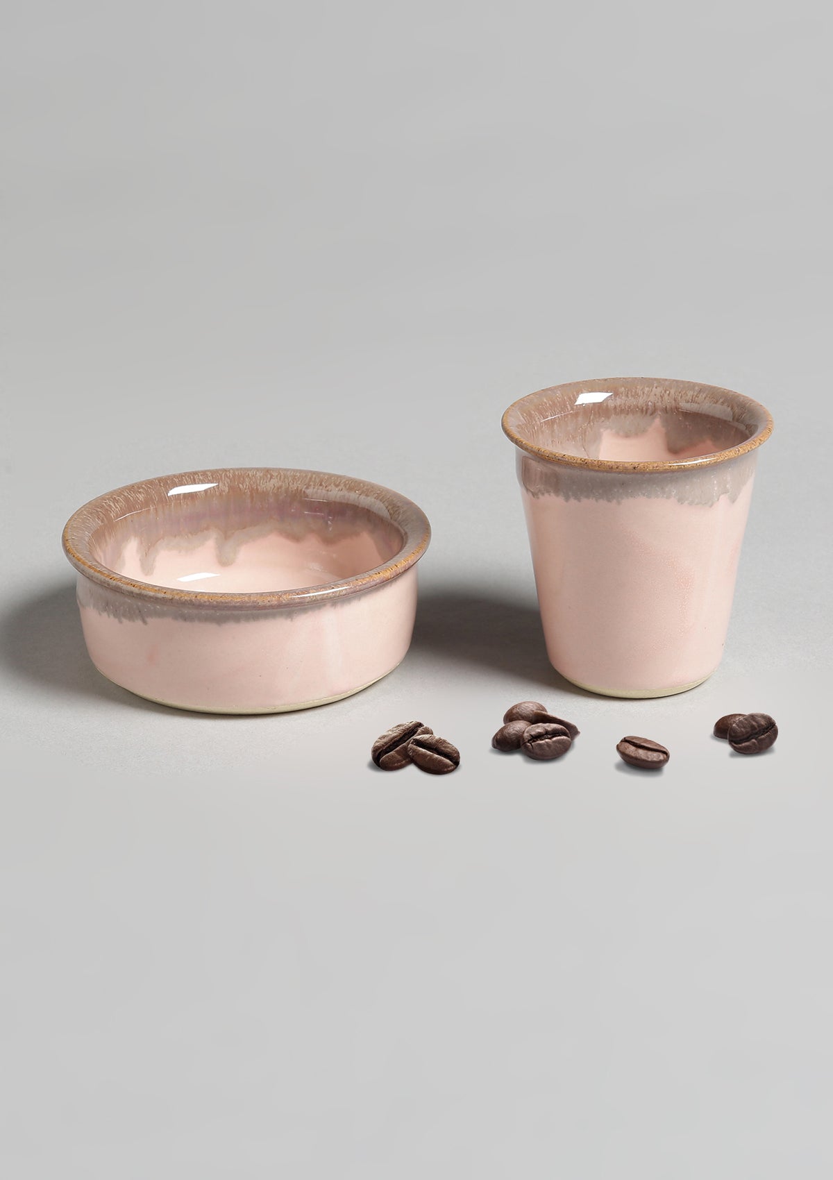 Filter coffee set of 2 - Pink and grey - IshqMe