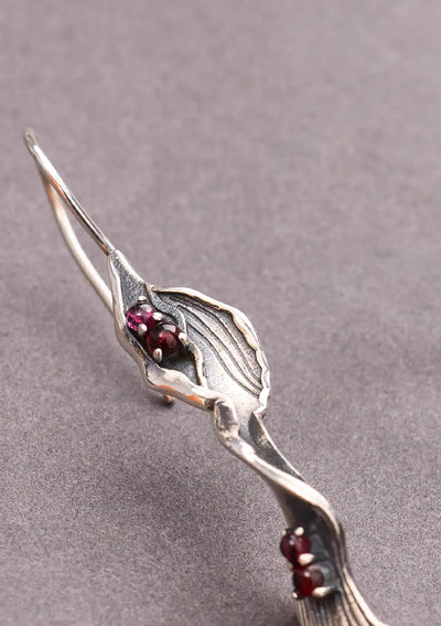 Wine Splash Garnet Earring Price