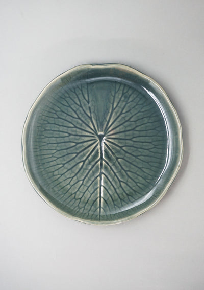 IshqME's Graceful Dining and Morning Delight Combo: Grey Green Ceramic Serving Set & Grey Coffee Set - IshqMe