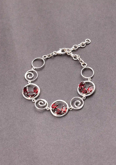 Cherry Cluster Swirl Bracelet For Women