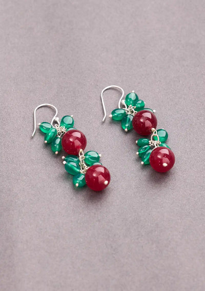 The Cherry Drop Dangler Earrings For Women