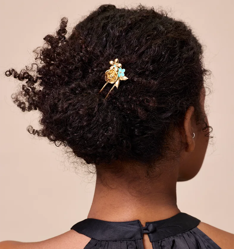 Buy Turquoise Bloom Bun Pin for Women Online