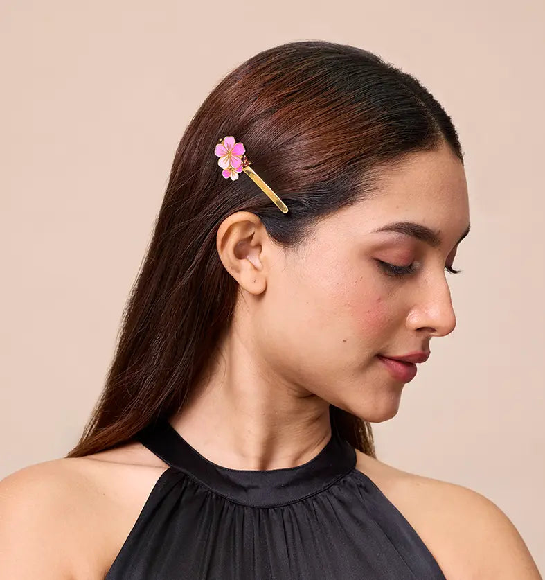 Buy Gilded Petal & Garnet Slide Online