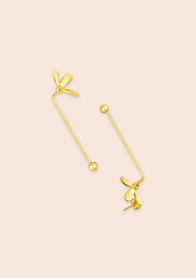 Online Abstract Floral Drop Earrings