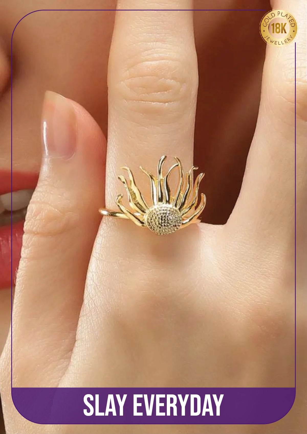 Adjustable Cascading Flower Ring