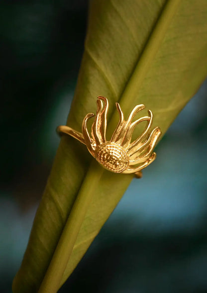 Adjustable Cascading Flower Ring for Women