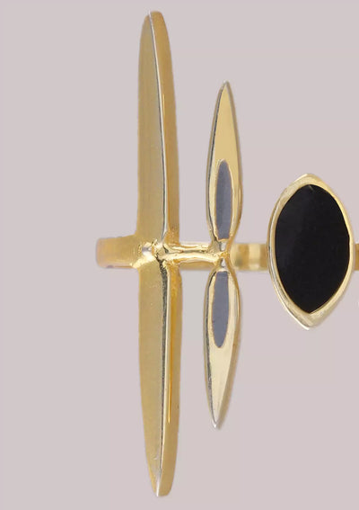 Adjustable Long Wrap 18K Gold Plated Ring for Women
