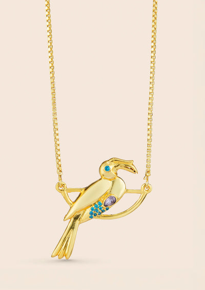 Buy Amber Stone Bird Pendant Necklace Online