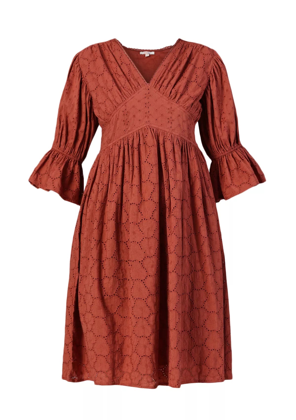 Buy Anam - Schiffli cut panel dress Price