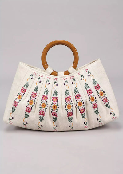 Vintage Embroidered Handheld Clutch