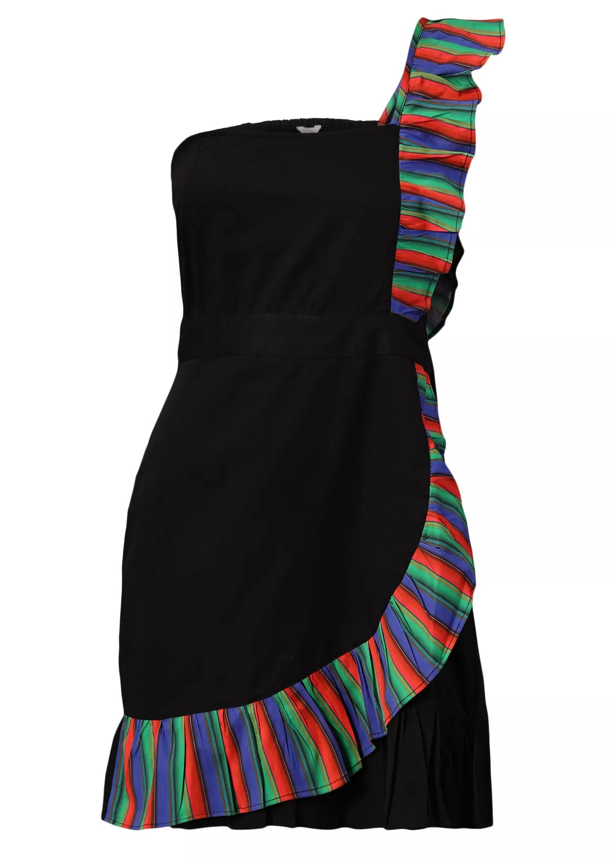 Buy Bella - Serapes printed one shoulder dress Price