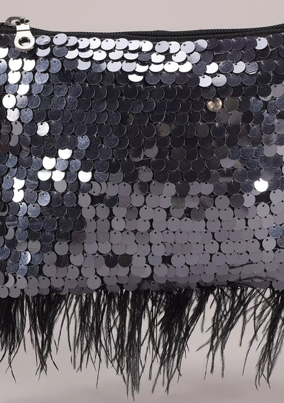 Black sequin sparkling mini sling bag Online