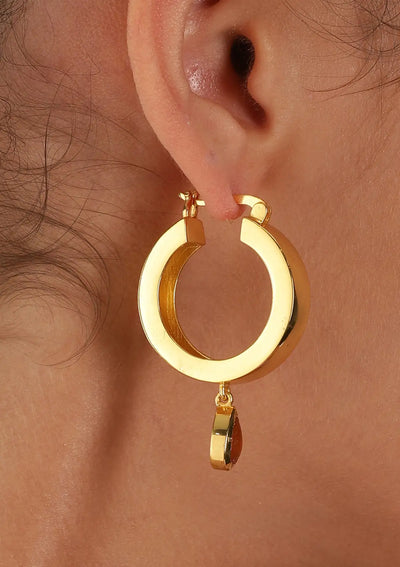 Carnelian Drop Hoops online