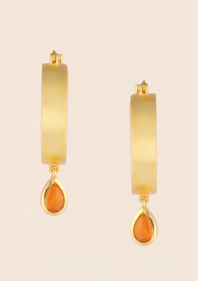 Carnelian Drop Hoops Price