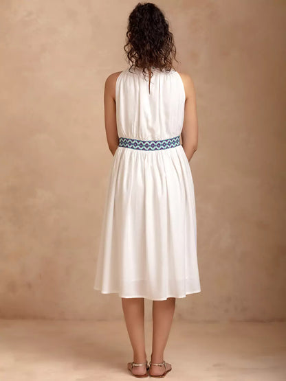 Buy Celeste - White Rayon Dress