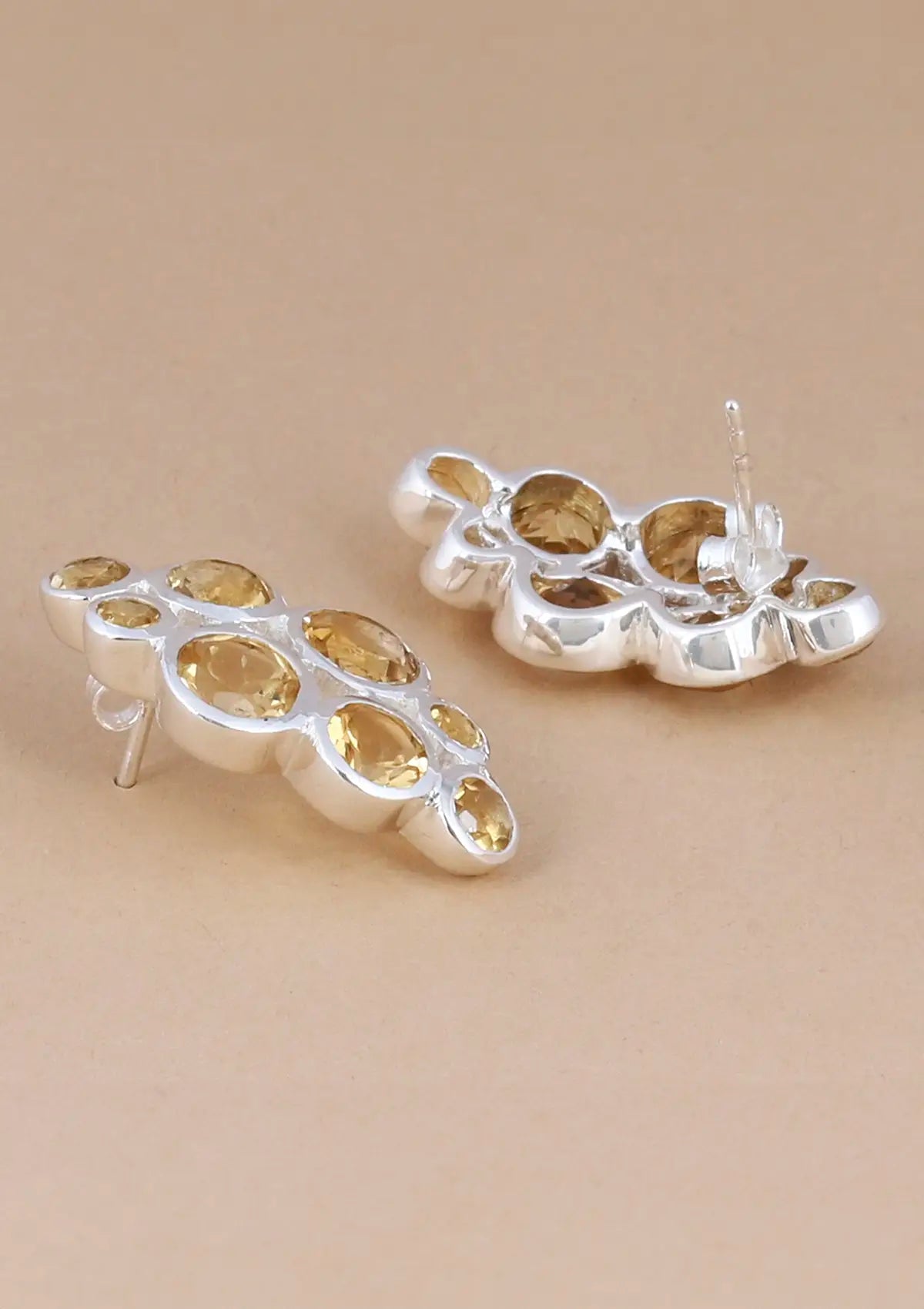 Citrine Silver Stud Earring Online