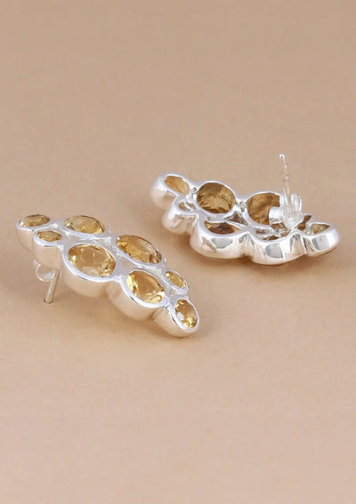 Citrine Silver Stud Earring Online