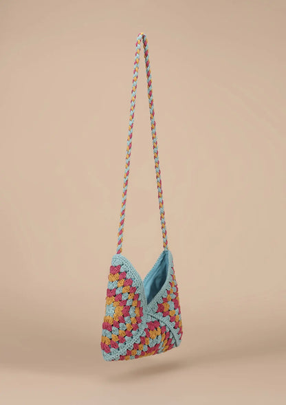 Crossbody Blue Crochet Bag Online