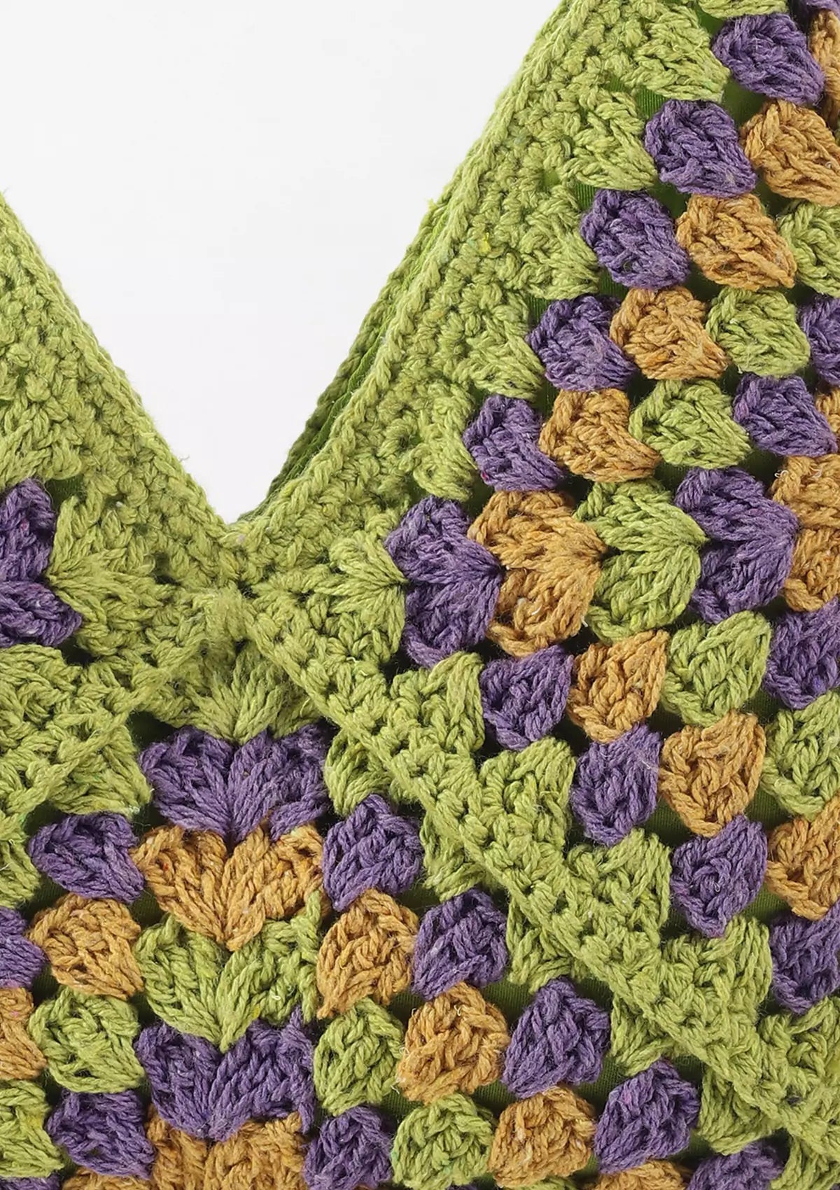 Buy Crossbody Green Crochet Bag
