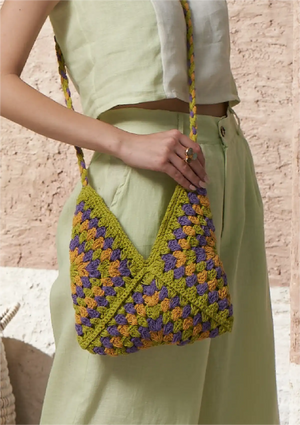 Crossbody Green Crochet Bag