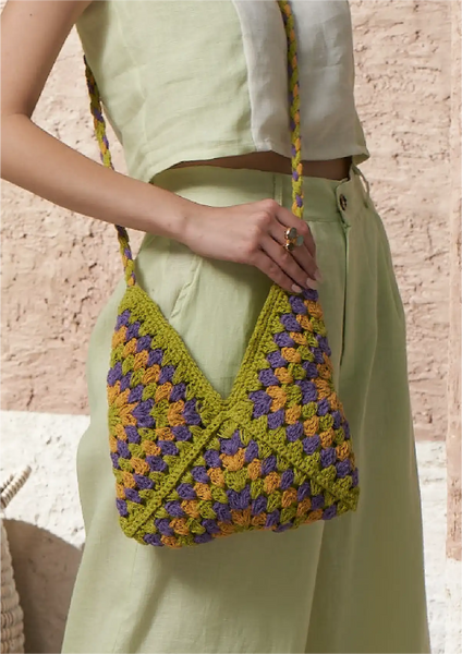 Crossbody Green Crochet Bag