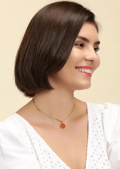  Neon Daisy Flower Pendant (Orange) Online