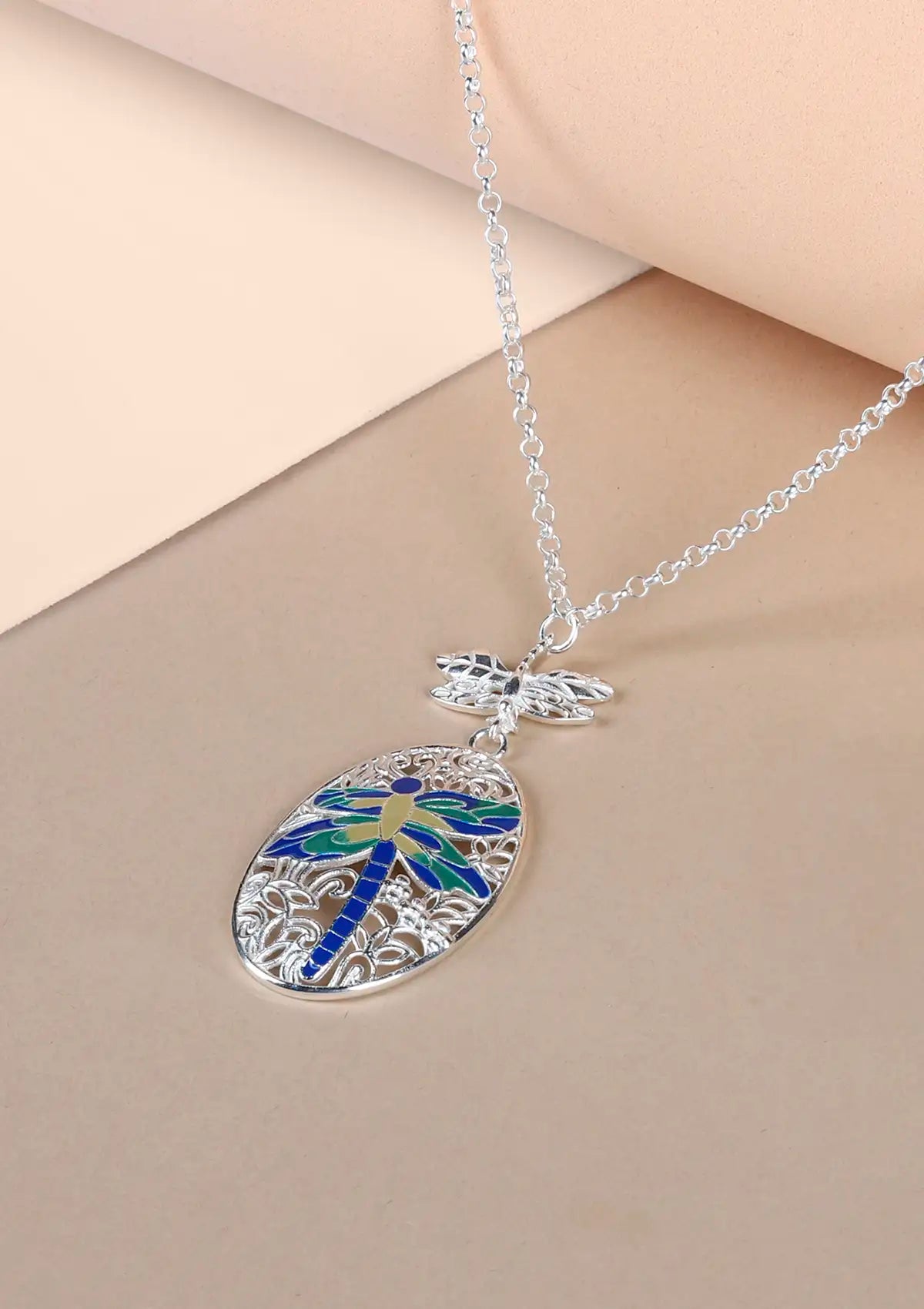 Dragonfly Pendant Silver Necklace Price