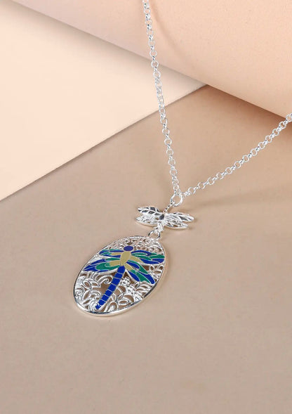 Dragonfly Pendant Silver Necklace Price
