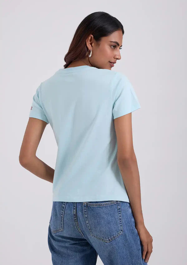 Reversible Sequin T-shirt blue