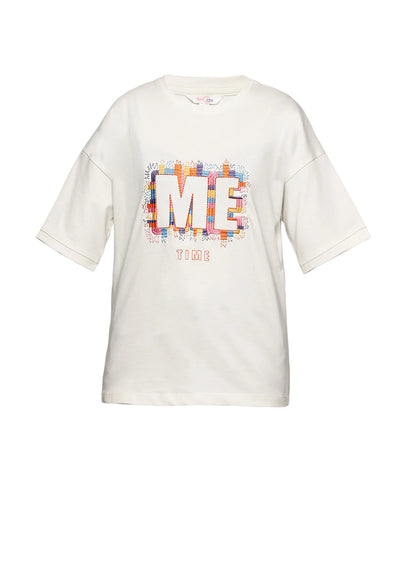 Embroidered Drop shoulder t-shirt For Women