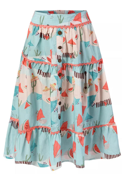 Buy Fiesta Mexique - Printed Tier Skirt Online