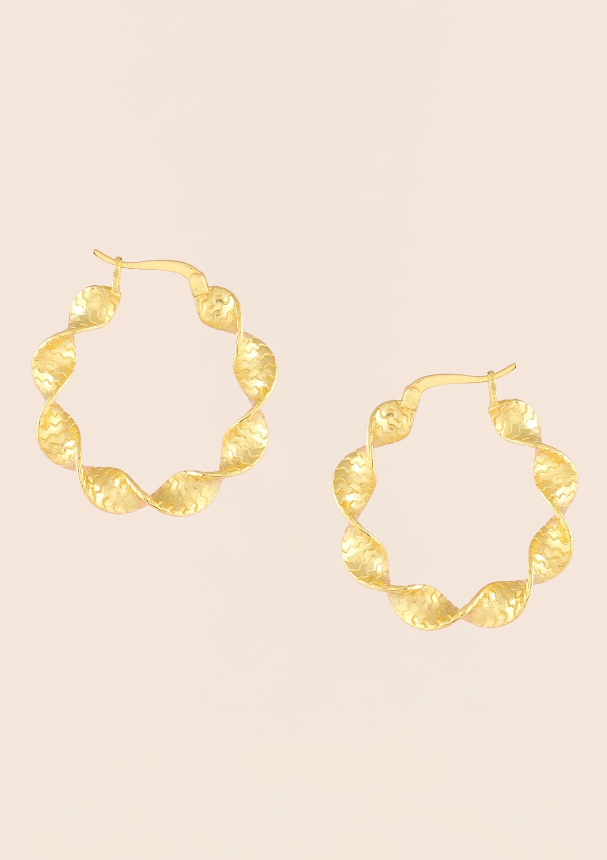 Filled Helix Hoops for Women