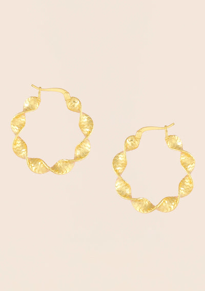 Filled Helix Hoops for Women