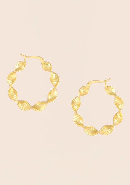 Filled Helix Hoops for Women