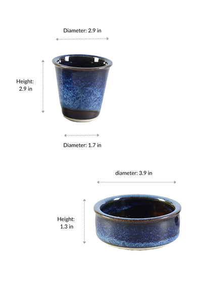 Filter Coffee set of 2 - Blue Brown Price