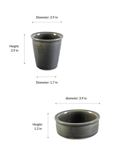 Filter coffee set of 2  - Grey Price