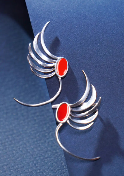 Flame Curve Cuff Earring